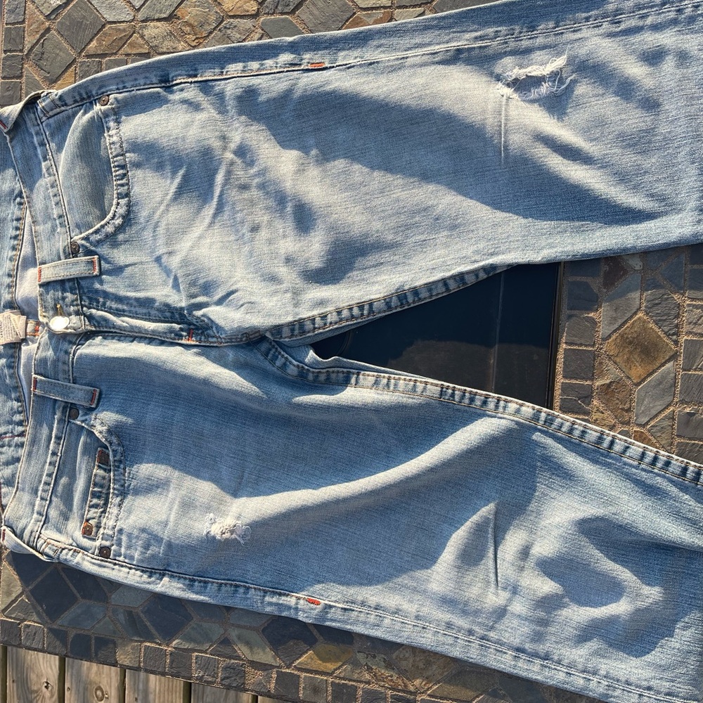 True Religion Men's Light Blue Relaxed Jeans